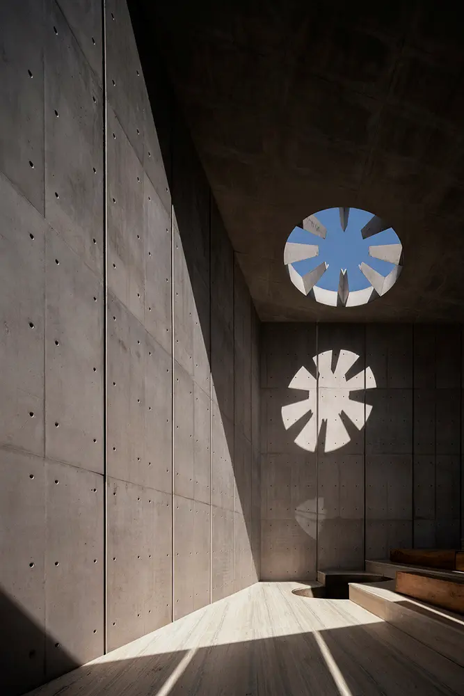 Architectural concrete surface with integrated lighting showcasing modern construction materials